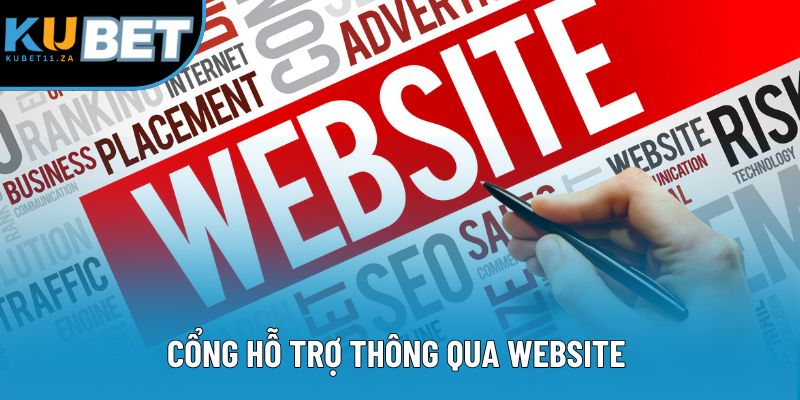 Cổng hỗ trợ thông qua website 