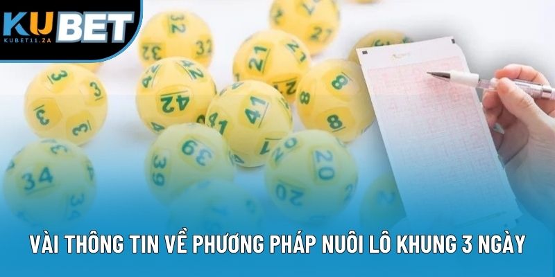 Vài thông tin về phương pháp nuôi lô khung 3 ngày Vài thông tin về phương pháp nuôi lô khung 3 ngày